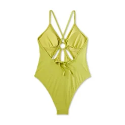 Women's Ring Front Cut Out One Piece Swimsuit - Wild Fable™ Green -Trendy Women GUEST 008223ef e950 4dd6 be6e 1c6dd4ee79bb