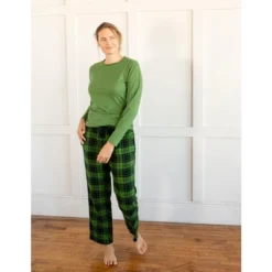 Leveret Womens Cotton Top Flannel Pant Pajamas