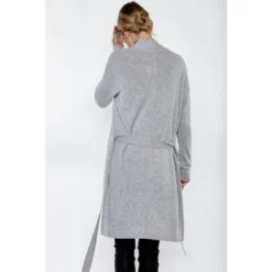 JENNIE LIU Women's 100% Pure Cashmere Long Sleeve Belted Lux Wrap Cardigan Robe Sweater -Trendy Women GUEST 0230a054 0410 4de4 88e2 f8d1413b7ee5