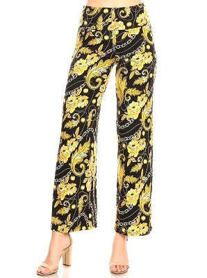 Women's Printed Palazzo Pants - White Mark 10 Women's Printed Palazzo Pants - White Mark - Image 10
