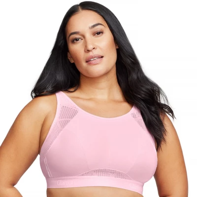 Glamorise Womens No-Sweat Mesh Sports Wirefree Bra 1068 Pink 5 Glamorise Womens No-Sweat Mesh Sports Wirefree Bra 1068 Pink - Image 5