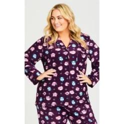 Women's Plus Size Button Owl Sleep Top - Plum | AVENUE 5 Women's Plus Size Button Owl Sleep Top - Plum | AVENUE -Trendy Women GUEST 03bc18df 0abd 477b a76d f163d600e04b