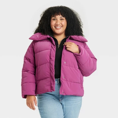 Women's Short Puffer Jacket - Ava & Viv™ 3 Women's Short Puffer Jacket - Ava & Viv™ - Image 3