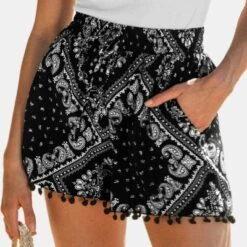 Women's Bandana Pom Pom Shorts - Cupshe -Trendy Women GUEST 05023551 7f7e 489c a5e0 a285bc8e89b0