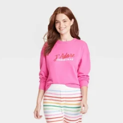 Women's J'Adore Christmas Matching Family Sweatshirt - Wondershop™ Pink -Trendy Women GUEST 0813f1ee 3cef 4df0 8272 420919723d37