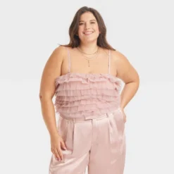 Women's Tiny Tulle Tank Top - A New Day™ -Trendy Women GUEST 0816d1cb b246 4315 8225 2c733d98190a