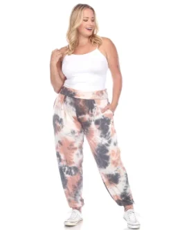 Women's Plus Size Tie Dye Harem Pants - White Mark -Trendy Women GUEST 0848792d eb96 4746 bd65 3f583765df1a