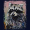 Junior's Design By Humans RACCOON By Creese T-Shirt