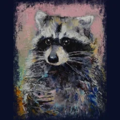 Junior's Design By Humans RACCOON By Creese T-Shirt