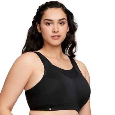 Glamorise Womens No-Bounce Camisole Elite Sports Wirefree Bra 1067 Black 2 Glamorise Womens No-Bounce Camisole Elite Sports Wirefree Bra 1067 Black - Image 2