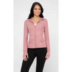 Yogalicious - Women's Slim Fit Hooded Track Jacket -Trendy Women GUEST 0bc1d990 4a76 4078 8862 ab44fc28e6f2