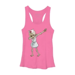 Women's Design By Humans Halloween Dabbing Funny Skeleton Nurse RN Costume Gift By COVI Racerback Tank Top -Trendy Women GUEST 0ca3e49b a438 426a 9ac2 28c736d6b5a3