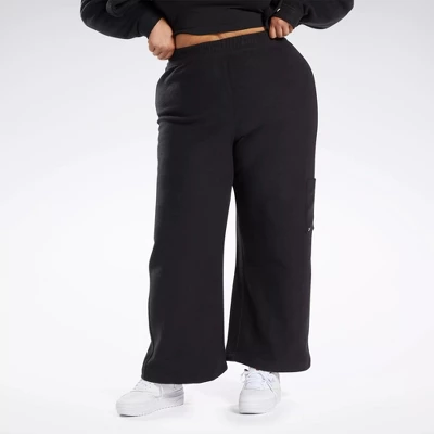 Reebok Classics Reverse Fleece Wide Leg Pants (Plus Size) Womens Athletic Pants 7 Reebok Classics Reverse Fleece Wide Leg Pants (Plus Size) Womens Athletic Pants - Image 7