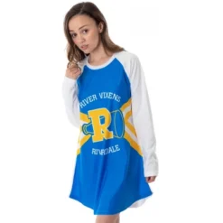 Riverdale Women's River Vixens Costume Raglan Sleep Shirt Pajama Nightgown -Trendy Women GUEST 0d8020ac 4b06 4020 b8db a5cf54b81b00
