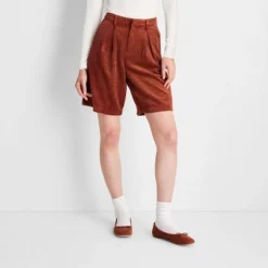 Women's Cord Oversized Trouser Shorts - Future Collective™ With Reese Blutstein Rust -Trendy Women GUEST 0dbc1600 702b 4c93 8a2b ea0d61a949c8