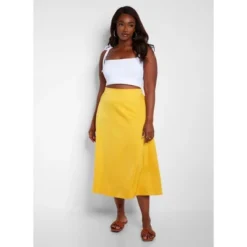 Women's Essential Satin Shift Skirt - Yellow -Trendy Women GUEST 0ddf7a24 1fdf 4786 976f 6d54b0fbeda9