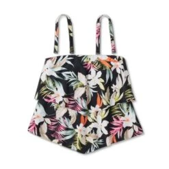 Women's Tropical Print Tiered Bandeau Tankini Top - Kona Sol™ Black -Trendy Women GUEST 0dfc48aa 0fac 4b02 b178 4aaeca23ef44