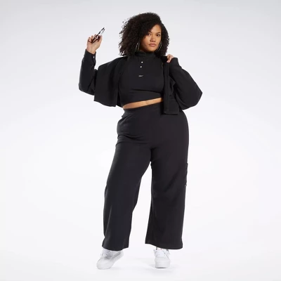 Reebok Classics Reverse Fleece Wide Leg Pants (Plus Size) Womens Athletic Pants 1 Reebok Classics Reverse Fleece Wide Leg Pants (Plus Size) Womens Athletic Pants