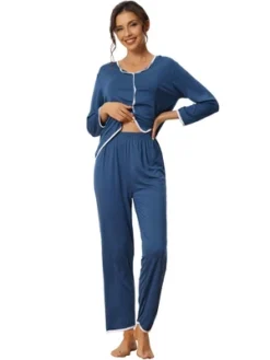 Cheibear Womens Sleepwear Pajamas Long Sleeve Pullover Tops With Pants Lounge Sets 13 Cheibear Womens Sleepwear Pajamas Long Sleeve Pullover Tops With Pants Lounge Sets -Trendy Women GUEST 0f4139b8 6fb1 4670 87e7 9802fc0dd1a8