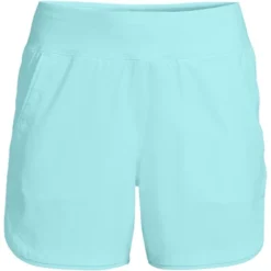 Lands' End Women's 5" Quick Dry Elastic Waist Board Shorts Swim Cover-up Shorts With Panty -Trendy Women GUEST 0f74253a a690 4139 9895 469ca821c8e6