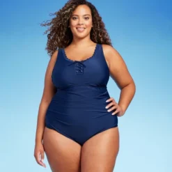 Women's Grommet Scallop Full Coverage One Piece Swimsuit - Kona Sol™ -Trendy Women GUEST 0fd92d39 f719 4e51 9cc4 482d9c020318