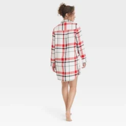 Women's Flannel Notch NightGown - Stars Aboveā¢