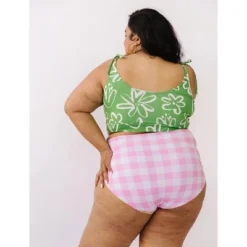Lime Ricki Women's Garden Party/Pink Gingham Ultra High-Waist Bottom -Trendy Women GUEST 1166cb73 eaae 476f a6e9 55f84be5f249