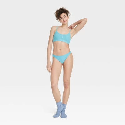 Women's Plush Ribbed Bra And Underwear Set - Colsie™ 2 Women's Plush Ribbed Bra And Underwear Set - Colsie™ - Image 2