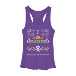 Women's Design By Humans Halloween Lover Ugly Sweater By Machmigo Racerback Tank Top 9 Women's Design By Humans Halloween Lover Ugly Sweater By Machmigo Racerback Tank Top -Trendy Women GUEST 11e56d61 b311 4d39 aa64 ee2e976cdba1