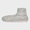 Women's Marled Knit Faux Shearling Lined Booties With Grippers - Stars Above™ 4-10