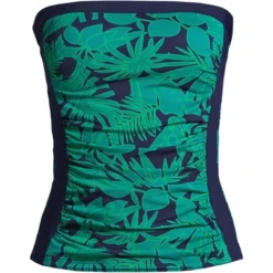 Lands' End Women's Long Chlorine Resistant Bandeau Tankini Swimsuit Top With Removable Adjustable Straps -Trendy Women GUEST 131ff736 eef6 44c4 8e36 3a9001ed0167