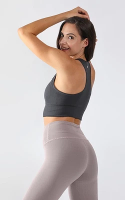 90 Degree By Reflex - Women's High Neck Seamless Racerback Bra 4 90 Degree By Reflex - Women's High Neck Seamless Racerback Bra - Image 4