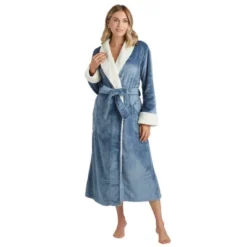 Softies Plush Faux Shearling Robe With Contrast Trim -Trendy Women GUEST 1411ab7b 5577 4e94 8434 0116251f01a2