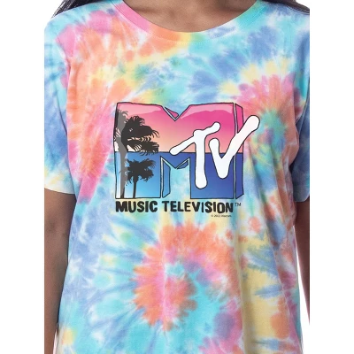 MTV Womens' Music Television Beach Classic '80s Nightgown Pajama Shirt Multicolored 1 MTV Womens' Music Television Beach Classic '80s Nightgown Pajama Shirt Multicolored