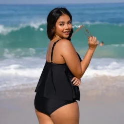 Women's V Neck Wrapped Plus Size Tankini Set - Cupshe -Trendy Women GUEST 1539aa94 cd04 4c8d 91bc f67c6f76f9db