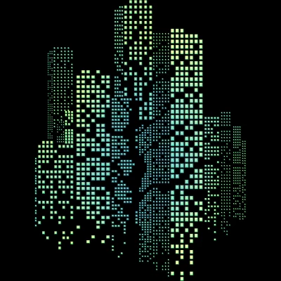 Junior's Design By Humans City Lights And Tree By Alnavasord T-Shirt 1 Junior's Design By Humans City Lights And Tree By Alnavasord T-Shirt