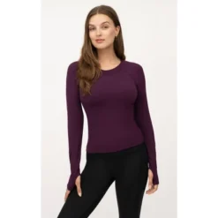 Yogalicious Womens Seamless Zaia Long Sleeve Active Shirt -Trendy Women GUEST 168149a8 71c8 48d2 a38f 303a9b6651b6