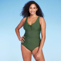 Women's Grommet Scallop Full Coverage One Piece Swimsuit - Kona Sol™ -Trendy Women GUEST 17b0a57d 4c1e 40c5 8562 bd3eda456dba