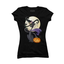 Junior's Design By Humans Bewitching Black Halloween Kitty Cat By LittleBunnySunshine T-Shirt 9 Junior's Design By Humans Bewitching Black Halloween Kitty Cat By LittleBunnySunshine T-Shirt -Trendy Women GUEST 19bf8294 f18f 45cf acd6 a6a6485558cd