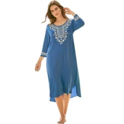 Swim 365 Women’s Plus Size Embroidered Cover Up -Trendy Women GUEST 1a7a432f 2620 4972 858c aee9924dad16