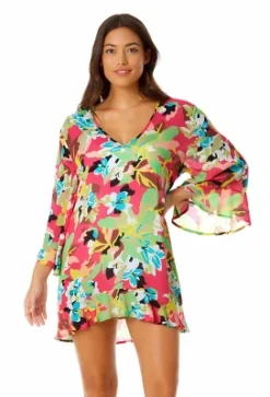 Anne Cole - Women's Flounce V Neck Tunic Swimsuit Cover Up -Trendy Women GUEST 1a967b31 33c7 42c2 82ab bd6e6193fca5
