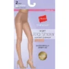 Hanes Premium Women's 2pk Ultra Sheer Light Coverage Pantyhose