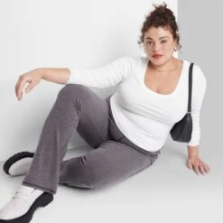 Women's Long Sleeve Scoop Neck T-Shirt - Wild Fable™ -Trendy Women GUEST 1c2514ab 3602 43a8 b2ad 635e46781aec