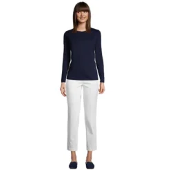 Lands' End Women's Tall Relaxed Supima Cotton Long Sleeve Crewneck T-Shirt -Trendy Women GUEST 1c516e6c a645 4f04 bcda bb66023f5964