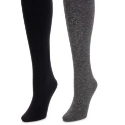 MUK LUKS Women's 2 Pair Pack Fleece Lined Tights -Trendy Women GUEST 1d79bb0d 7c63 4d43 b6b4 0881b962aca7
