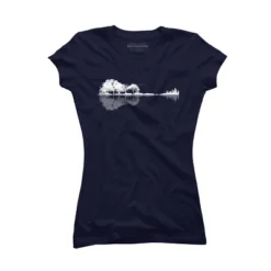 Junior's Design By Humans Nature Guitar By Maryedenoa T-Shirt -Trendy Women GUEST 1ebe3ef8 3af0 4678 8969 f194ed75e908