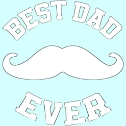 Women's Design By Humans Best Dad Ever Mustache By Sukhendu12 Racerback Tank Top