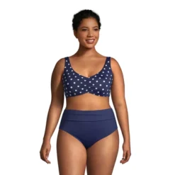 Lands' End Women's Plus Size DD-Cup Chlorine Resistant V-neck Underwire Bikini Top Swimsuit Adjustable Straps -Trendy Women GUEST 1f2d0c01 5f48 4cf7 b571 675aade247eb