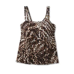 Women's Double Strap Asymmetrical One Shoulder Tankini Top - Aqua Green® Multi Animal Print -Trendy Women GUEST 22550cbd eb0c 4c88 9cc2 1743281d1ba1