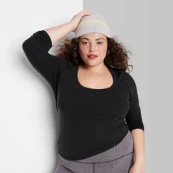 Women's Long Sleeve Scoop Neck T-Shirt - Wild Fable™ -Trendy Women GUEST 23753f85 51aa 4ad5 a7aa e2c02ad0f7cf